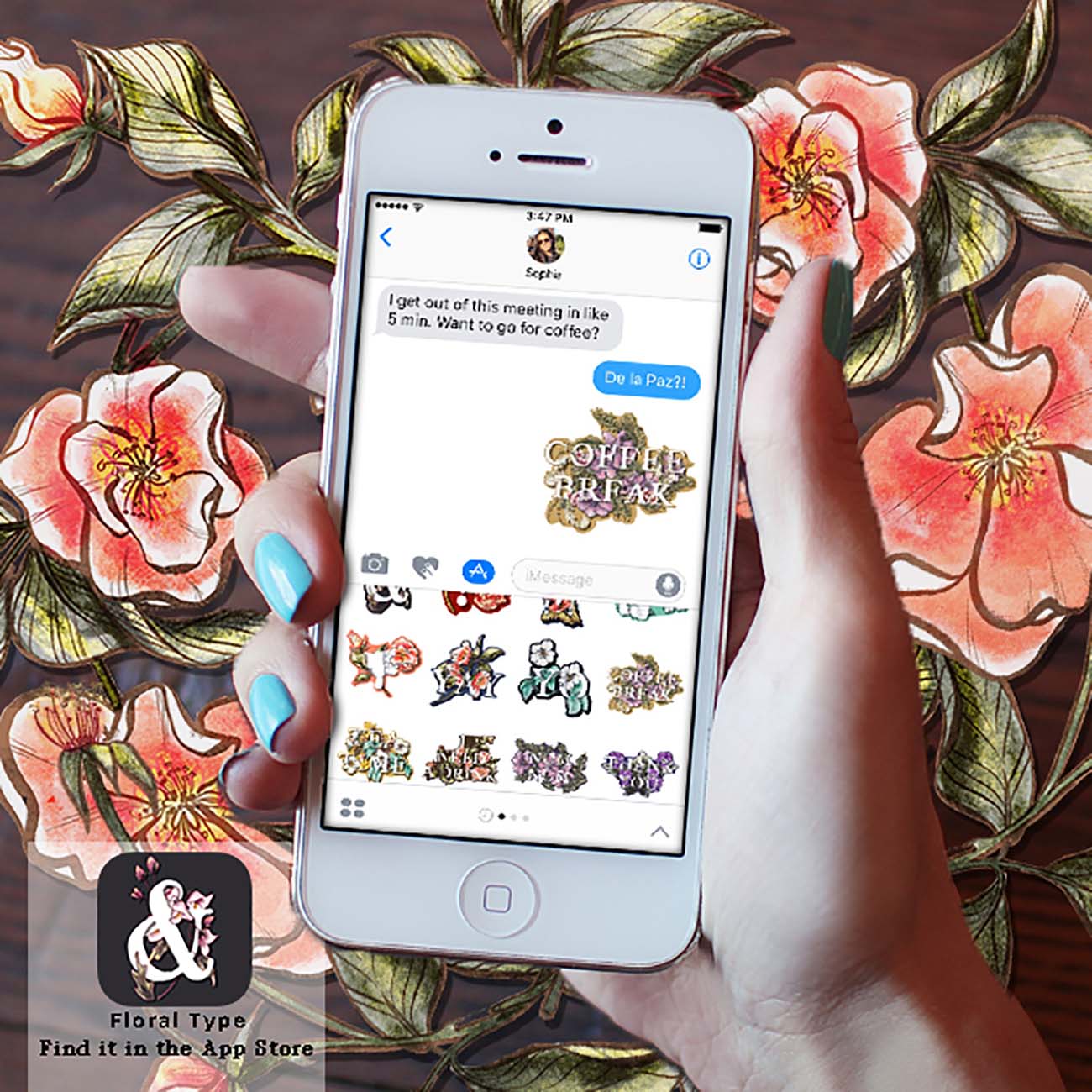 Floral Type app advertisement