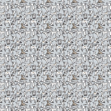 Repeating swatch of Dog Gone It Pattern